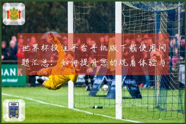 世界杯投注平台手机版下载使用问题汇总:如何提升您的观看体验与操作便捷性